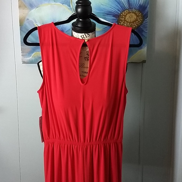 Red Wide Leg Jumpsuit - Picture 4 of 5
